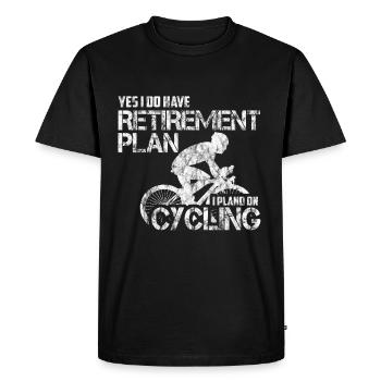 Retiree retired cycling cycling - Men's Premium Organic T-Shirt - black - Front - Nico (187cm)