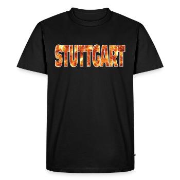 Stuttgart - Men's Premium Organic T-Shirt - black - Front - Nico (187cm)