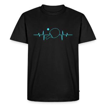 Tennis de table Ping Pong - T-shirt Premium bio Homme - noir - Devant - Nico (187cm)