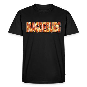 Magdebourg - T-shirt Premium bio Homme - noir - Devant - Nico (187cm)