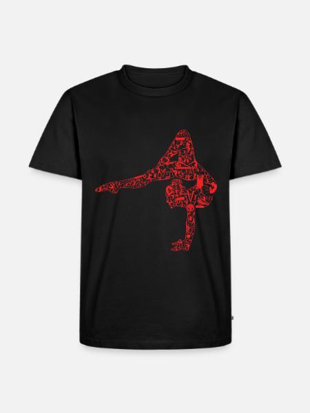 Artistic Gymnastics Gymnast Rhythmic Gymnastics - Men's Premium Organic T-Shirt - black