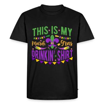 Mardi Gras Drinking Shirt Carnival Celebration Parade - T-shirt Premium bio Homme - noir - Devant - Nico (187cm)