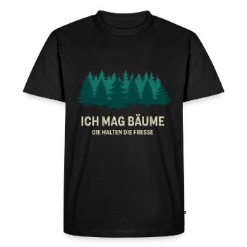 J'aime les arbres Forest man Forest love Forest friends Fun - T-shirt Premium bio Homme - noir - Devant - Nico (187cm)