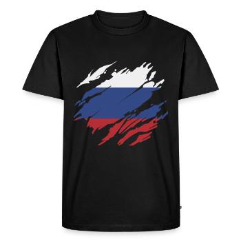 original russische - Männer Premium Bio T-Shirt - Schwarz - Vorne - Nico (187cm)