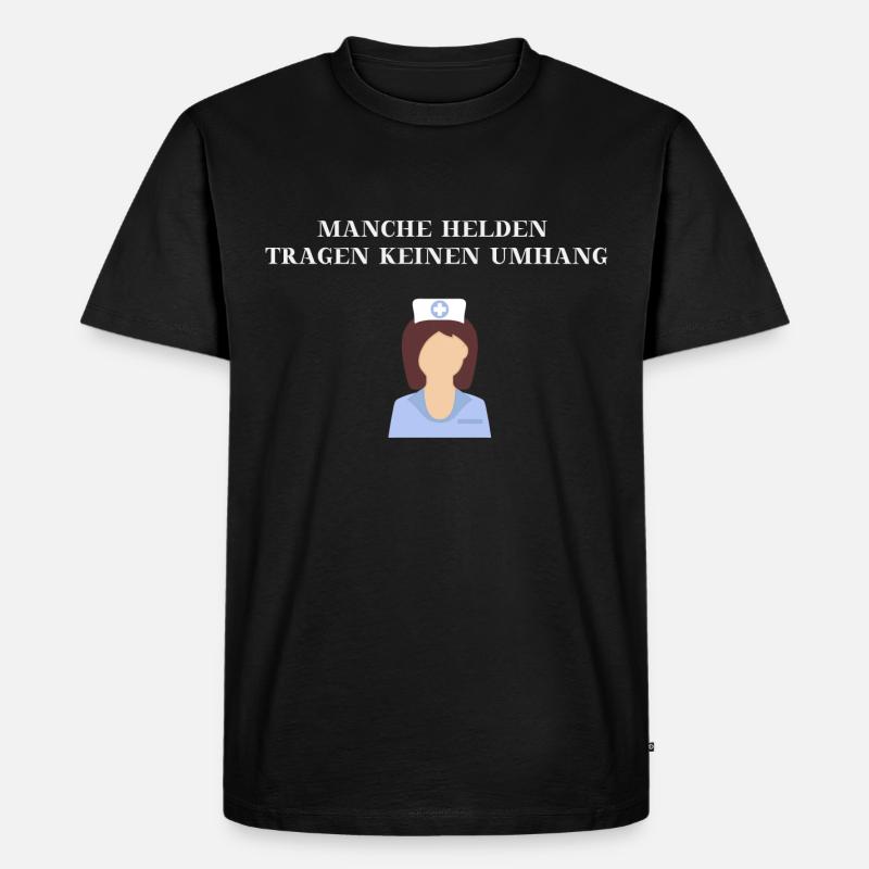 Krankenschwester Heldin Geschenkidee - Männer Premium Bio T-Shirt - Schwarz