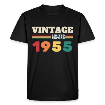 vintage limited edition 1955 - T-shirt Premium bio Homme - noir - Devant - Nico (187cm)