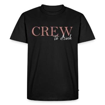 Crew to drink - Men's Premium Organic T-Shirt - black - Front - Nico (187cm)