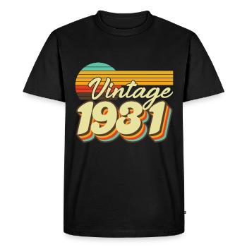 1931 Vintage Anniversaire Rétro Vintage Cadeau - T-shirt Premium bio Homme - noir - Devant - Nico (187cm)
