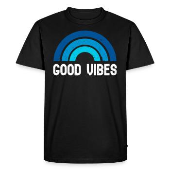 Great Vibes Good Life - Men's Premium Organic T-Shirt - black - Front - Nico (187cm)