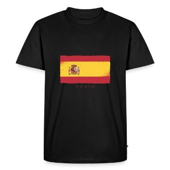 Drapeau espagnol - T-shirt Premium bio Homme - noir - Devant - Nico (187cm)
