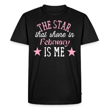 Queens are born in february - Men's Premium Organic T-Shirt - black - Front - Nico (187cm)