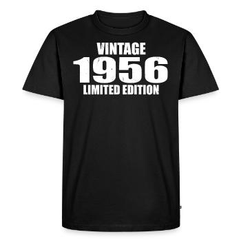 Vintage 1956 Anniversaire 1956 - Rétro 1956 - T-shirt Premium bio Homme - noir - Devant - Nico (187cm)