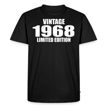 Millésime 1968 Anniversaire 1968 - Rétro 1968 - T-shirt Premium bio Homme - noir - Devant - Nico (187cm)