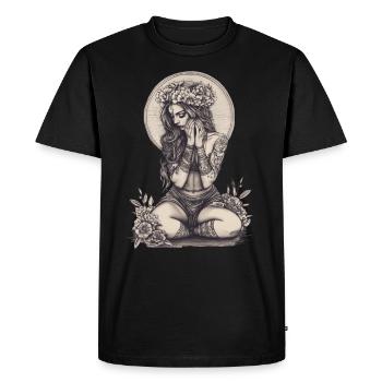 La Grande Prêtresse - T-shirt Premium bio Homme - noir - Devant - Nico (187cm)