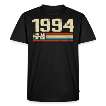 Vintage 1994 Anniversaire Rétro - Né en 1994 - T-shirt Premium bio Homme - noir - Devant - Nico (187cm)