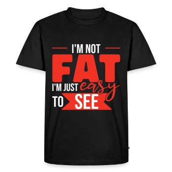 Je suis juste facile à voir - T-shirt Premium bio Homme - noir - Devant - Nico (187cm)