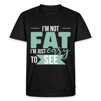 Je suis facile à voir - T-shirt Premium bio Homme - noir - Devant - Nico (187cm)