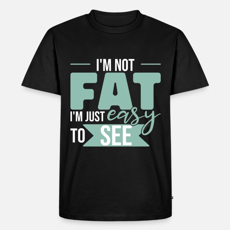 Ich bin leicht zu sehen - Männer Premium Bio T-Shirt - Schwarz