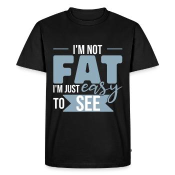 Je ne suis pas gros, je suis facile à voir - T-shirt Premium bio Homme - noir - Devant - Nico (187cm)