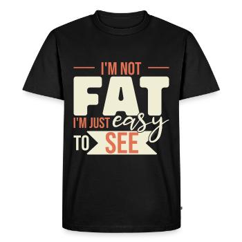 Je suis juste facile à voir - T-shirt Premium bio Homme - noir - Devant - Nico (187cm)