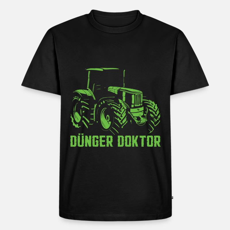 Dünger Traktor - Männer Premium Bio T-Shirt - Schwarz