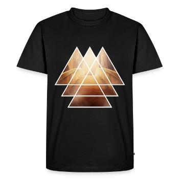 Pont Abstrait Paysage Nature Architecture - T-shirt Premium bio Homme - noir - Devant - Nico (187cm)