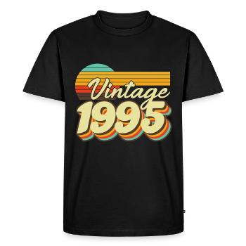 1995 Anniversaire Né En 1995 Rétro Millésime - T-shirt Premium bio Homme - noir - Devant - Nico (187cm)