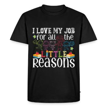 Vêtements d’enseignement mignons - T-shirt Premium bio Homme - noir - Devant - Nico (187cm)