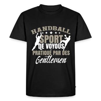 Sport De Voyous Pratiqué Par Des Gentlemen - T-shirt Premium bio Homme - noir - Devant - Nico (187cm)