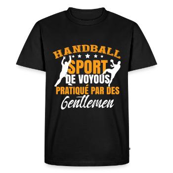 Sport De Voyous Pratiqué Par Des Gentlemen - T-shirt Premium bio Homme - noir - Devant - Nico (187cm)