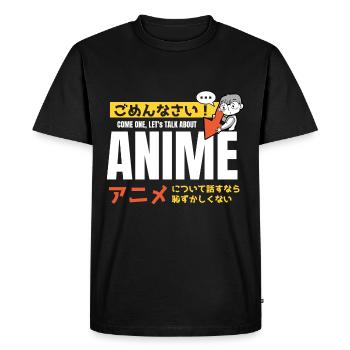 Allez, parlons d’anime - T-shirt Premium bio Homme - noir - Devant - Nico (187cm)