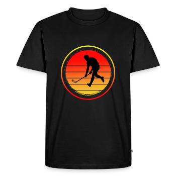 Floorball Floorball FLOORBALL SEASON Jeu de floorball - T-shirt Premium bio Homme - noir - Devant - Nico (187cm)