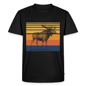 Élan - T-shirt Premium bio Homme - noir - Devant - Nico (187cm)