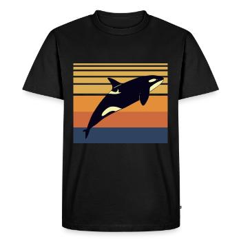 Orca - T-shirt Premium bio Homme - noir - Devant - Nico (187cm)