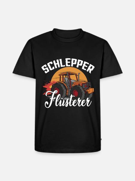 Schlepper Trecker Sprüche Landwirtschaft - Männer Premium Bio T-Shirt - Schwarz