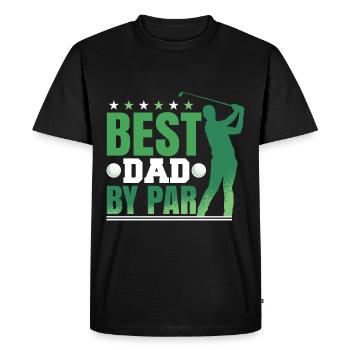 Meilleur papa par - T-shirt Premium bio Homme - noir - Devant - Nico (187cm)