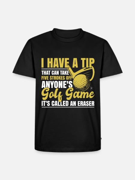 Funny Golf Player Golfer - Men's Premium Organic T-Shirt - black