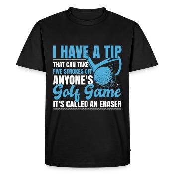 Golf Game Funny Golfer - Men's Premium Organic T-Shirt - black - Front - Nico (187cm)
