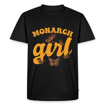 Monarch Girl - Men's Premium Organic T-Shirt - black - Front - Nico (187cm)