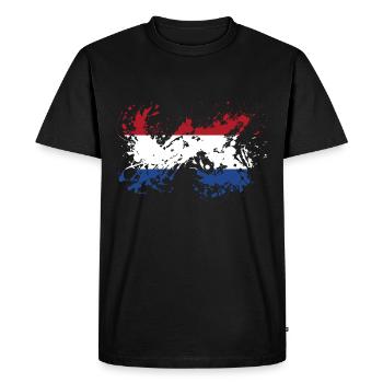 Pays-Bas Pays-Bas Drapeau néerlandais - T-shirt Premium bio Homme - noir - Devant - Nico (187cm)