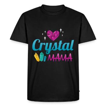 Crystal Mama / Cristaux, Pierres de guérison, Spirituel - T-shirt Premium bio Homme - noir - Devant - Nico (187cm)