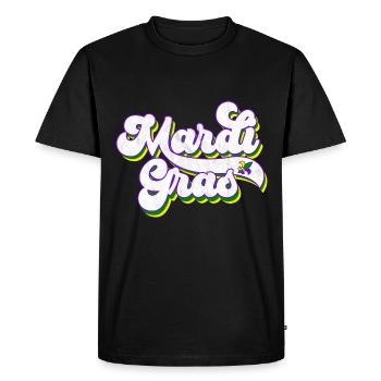 Mardi Gras 2023 retro vintage - Men's Premium Organic T-Shirt - black - Front - Nico (187cm)
