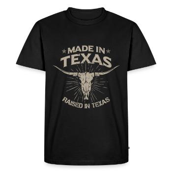 Made In Texas - Men's Premium Organic T-Shirt - black - Front - Nico (187cm)