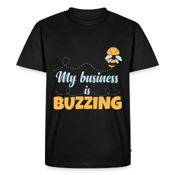 My Business Is Buzzing Beekeeping Funny - Men's Premium Organic T-Shirt - black - Front - Nico (187cm)