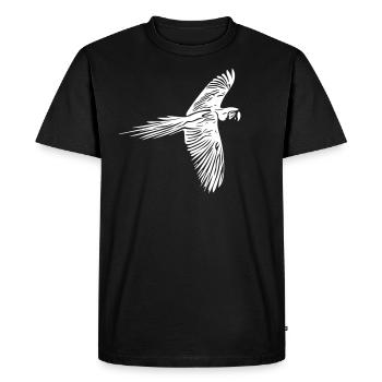 Perroquet / Perroquet - T-shirt Premium bio Homme - noir - Devant - Nico (187cm)