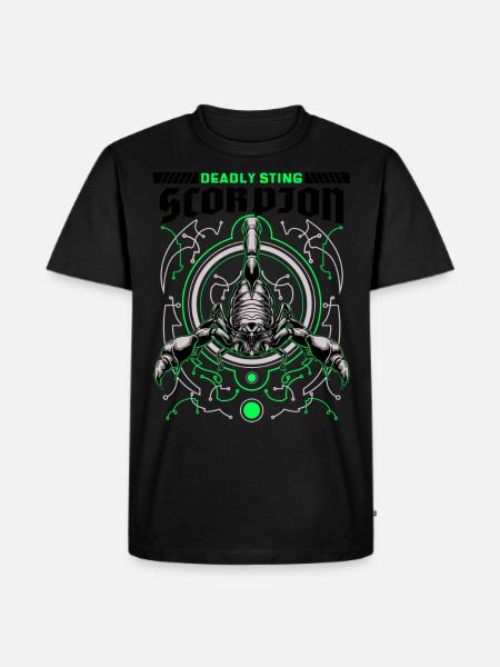 Scorpion - Männer Premium Bio T-Shirt - Schwarz