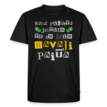 Ceci est ma chemise hawaïenne - T-shirt Premium bio Homme - noir - Devant - Nico (187cm)