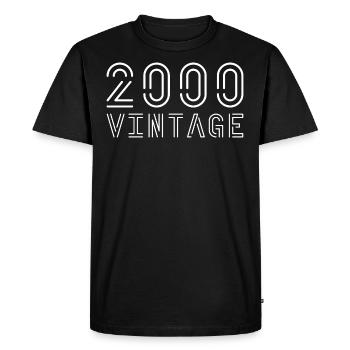 2000 vintage vintage 2000 birthday 2000 retro - Men's Premium Organic T-Shirt - black - Front - Nico (187cm)