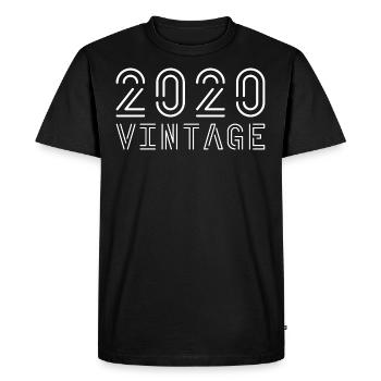 2020 vintage vintage 2020 birthday 2020 retro - Men's Premium Organic T-Shirt - black - Front - Nico (187cm)