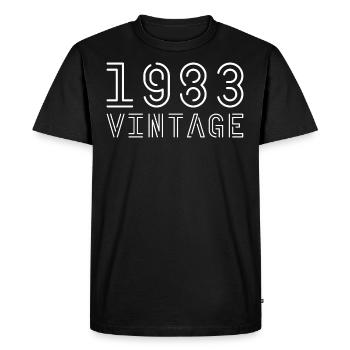 1983 vintage vintage 1983 birthday 1983 retro - Men's Premium Organic T-Shirt - black - Front - Nico (187cm)